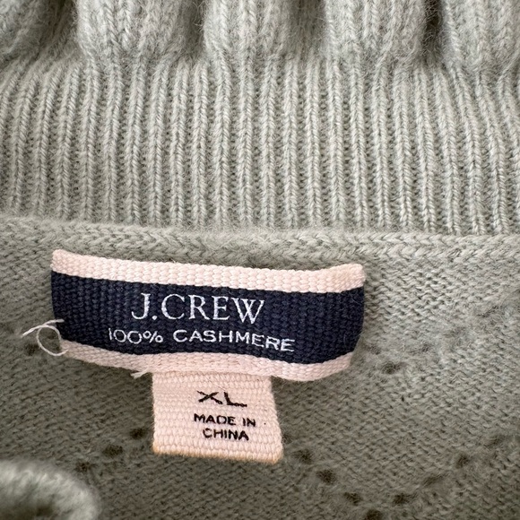 J. Crew Light Green Ruffled Turtleneck Sweater - Picture 3 of 3